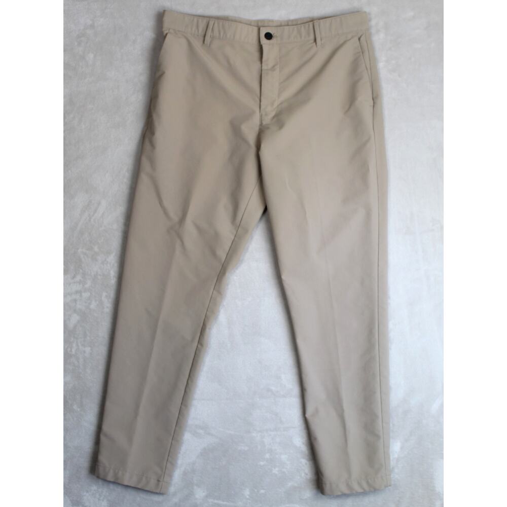 Banana Republic Chino Pants Mens 36 x 30 Beige Performance Slim Fit Stretch Golf